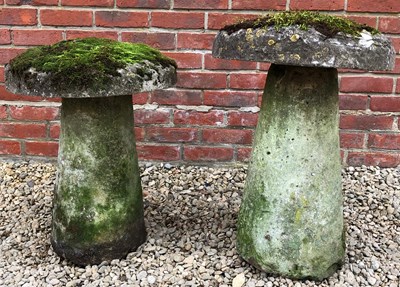 Lot 1225 - A pair of staddle stones