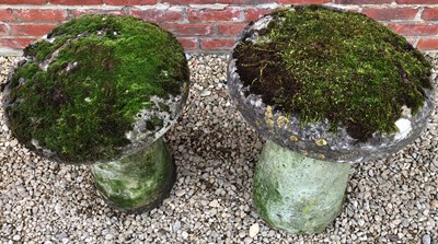Lot 1225 - A pair of staddle stones
