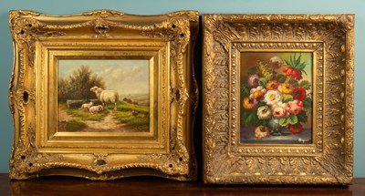 Lot 95 - A still life European school oil on wooden panel painting