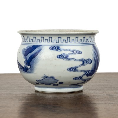 Lot 18 - Small blue and white porcelain bowl Chinese,...