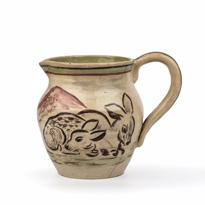 Lot 551 - Deborah Harding (1903-) Jug painted with deer...