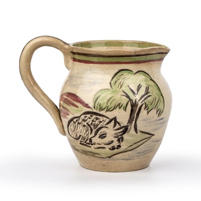 Lot 551 - Deborah Harding (1903-) Jug painted with deer...