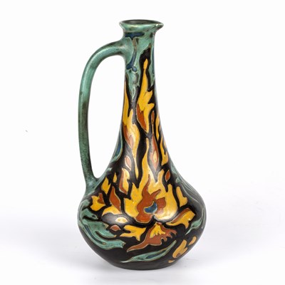 Lot 695 - Gouda Pottery, Holland Vase decorated with...