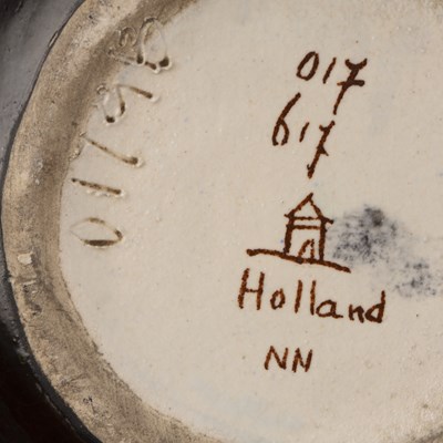 Lot 695 - Gouda Pottery, Holland Vase decorated with...