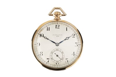 Lot 171 - A 9ct gold open face pocket watch, the...