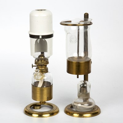 Lot 46 - A 19th century microscope oil lamp by...