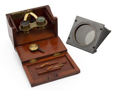 Lot 51 - A 19th Century brass and mahogany scientific...