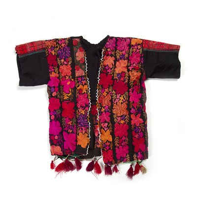 Lot 590 - Knitted short jacket Palestinian of black...