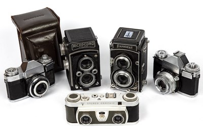 Lot 59 - Two Zeiss contaflex cameras a Wray stereo...