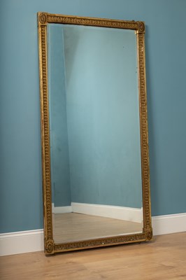 Lot 251 - A 19th century rectangular giltwood wall mirror