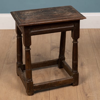 Lot 530 - An antique oak joint stool