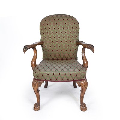 Lot 206 - A 20th century Georgain style open armchair...