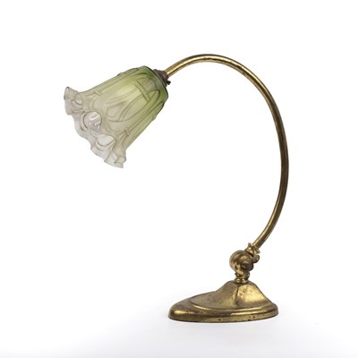 Lot 216 - An early 20th century adjustable desk lamp...