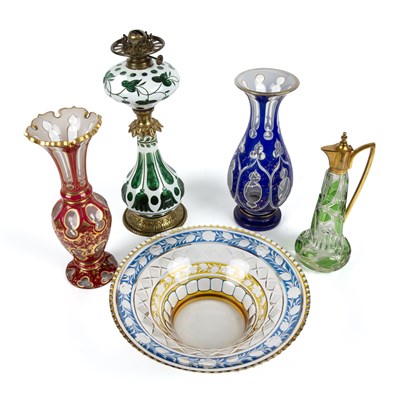 Lot 219 - A group of 19th century Bohemian glass to...
