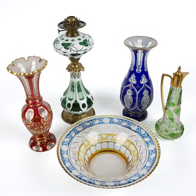 Lot 219 - A group of 19th century Bohemian glass to...