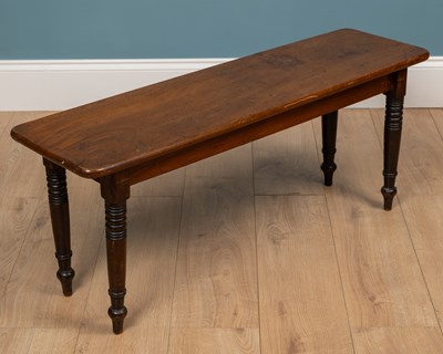 Lot 151 - A mahogany hall bench