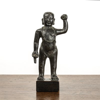 Lot 316 - Bronze standing Buddha figure Chinese, 18th...