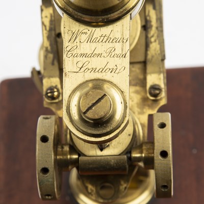 Lot 10 - A Victorian case mounted portable microscope...
