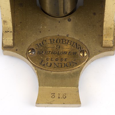 Lot 14 - A 19th century brass monocular compound...