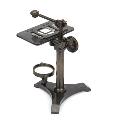 Lot 19 - A simple microscope by Andrew Ross & Co, 20cm...