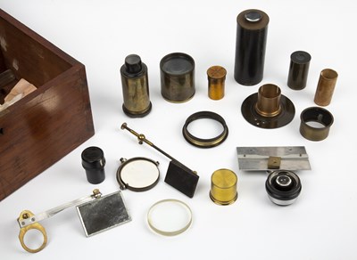 Lot 26 - A large collection of 19th century microscope...