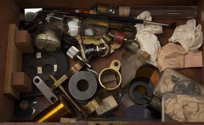 Lot 26 - A large collection of 19th century microscope...