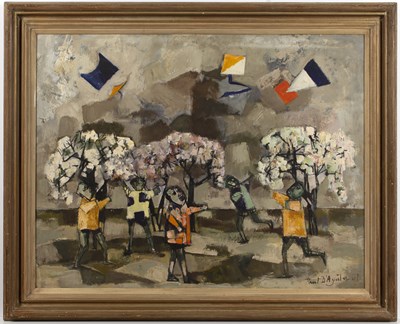 Lot 454 - Paul D'Aguilar (b.1927) Kite Flying, 1961...