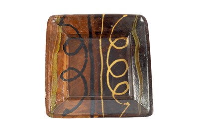 Lot 558 - Clive Bowen (b.1943) Square dish slipware 33cm...