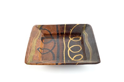 Lot 558 - Clive Bowen (b.1943) Square dish slipware 33cm...