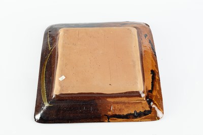 Lot 558 - Clive Bowen (b.1943) Square dish slipware 33cm...