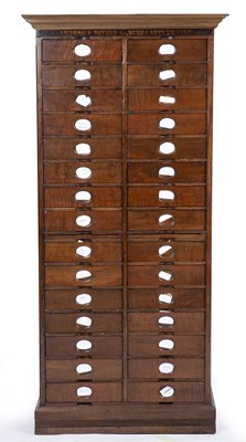 Lot 232 - An Amberg's patent cabinet letter file with 30...
