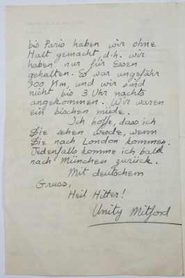 Lot 625 - Mitford, Unity. 1914-1948. A manuscript two...