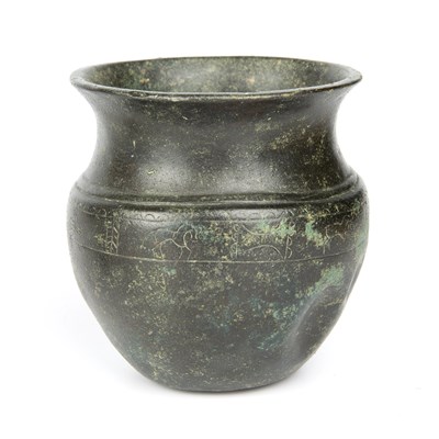 Lot 260 - An ancient Lustrian bronze mace head, 25cm; a...