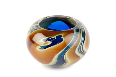 Lot 727 - Peter Layton (b.1937) Bowl coloured glass...