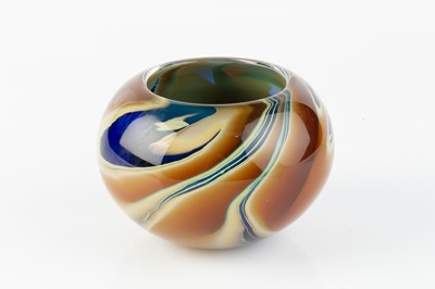 Lot 727 - Peter Layton (b.1937) Bowl coloured glass...