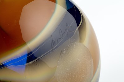Lot 727 - Peter Layton (b.1937) Bowl coloured glass...