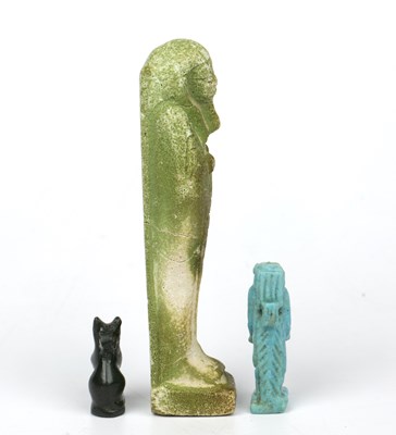 Lot 263 - Two Egyptian amulets 3.5cm and 2.5cm together...