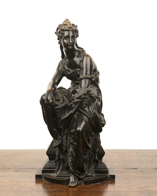 Lot 230 - Bronze model of a lady French, late 19th...