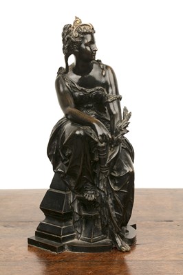 Lot 230 - Bronze model of a lady French, late 19th...