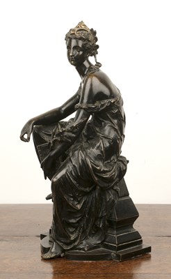 Lot 230 - Bronze model of a lady French, late 19th...