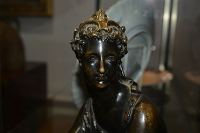 Lot 230 - Bronze model of a lady French, late 19th...