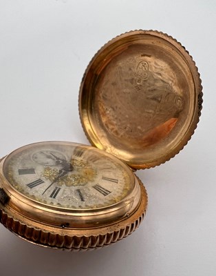 Lot 238 - A hunter pocket watch, the profusely decorated...