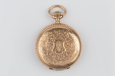Lot 238 - A hunter pocket watch, the profusely decorated...
