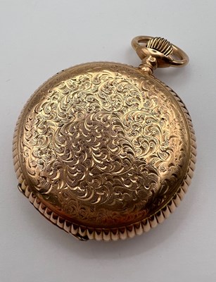 Lot 238 - A hunter pocket watch, the profusely decorated...