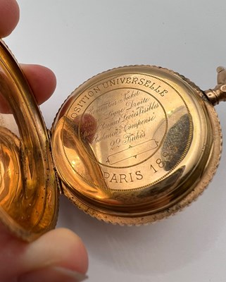 Lot 238 - A hunter pocket watch, the profusely decorated...