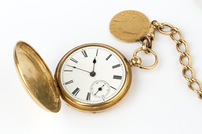 Lot 116 - An early Victorian 18ct gold hunter fob watch,...