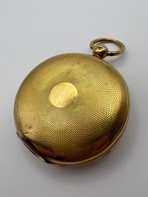 Lot 116 - An early Victorian 18ct gold hunter fob watch,...