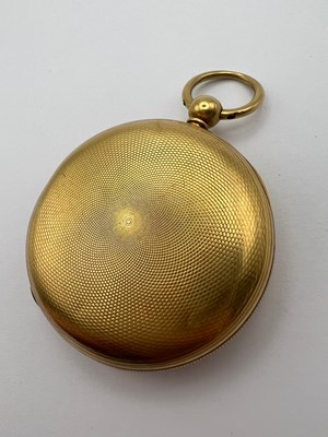 Lot 116 - An early Victorian 18ct gold hunter fob watch,...