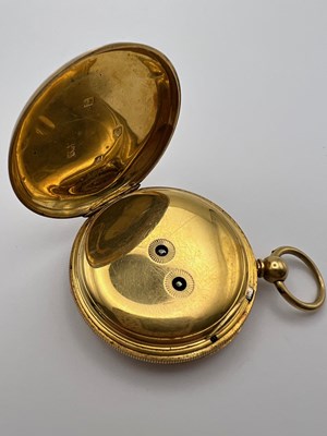 Lot 116 - An early Victorian 18ct gold hunter fob watch,...