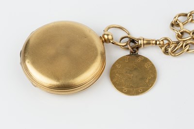 Lot 116 - An early Victorian 18ct gold hunter fob watch,...